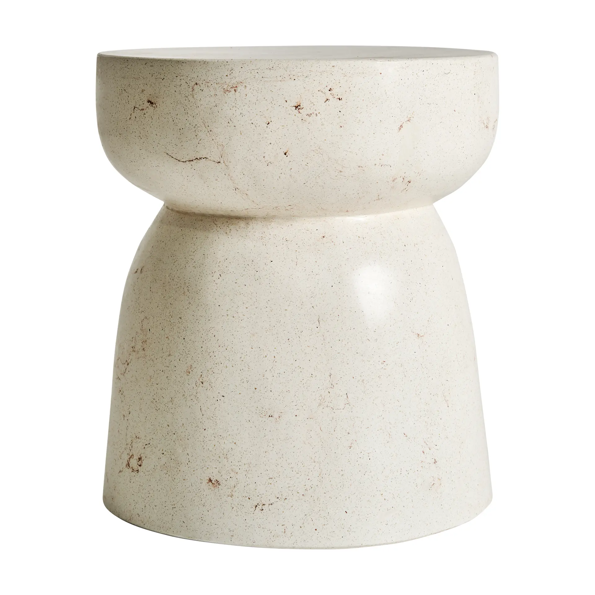 Living - Masuta Laterala Sourzac din Terrazzo Alb-Crem, 40x40x47cm, VicalHome 38690 VicalHome 38690
