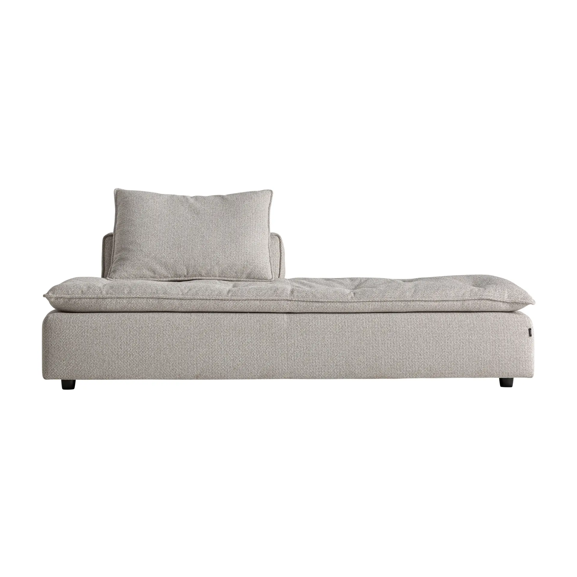 Living - Suport de Picioare Modul Canapea din Lemn de Larice și Poliester Alb-Crem, 120x100x41cm, VicalHome 38490 VicalHome 38490