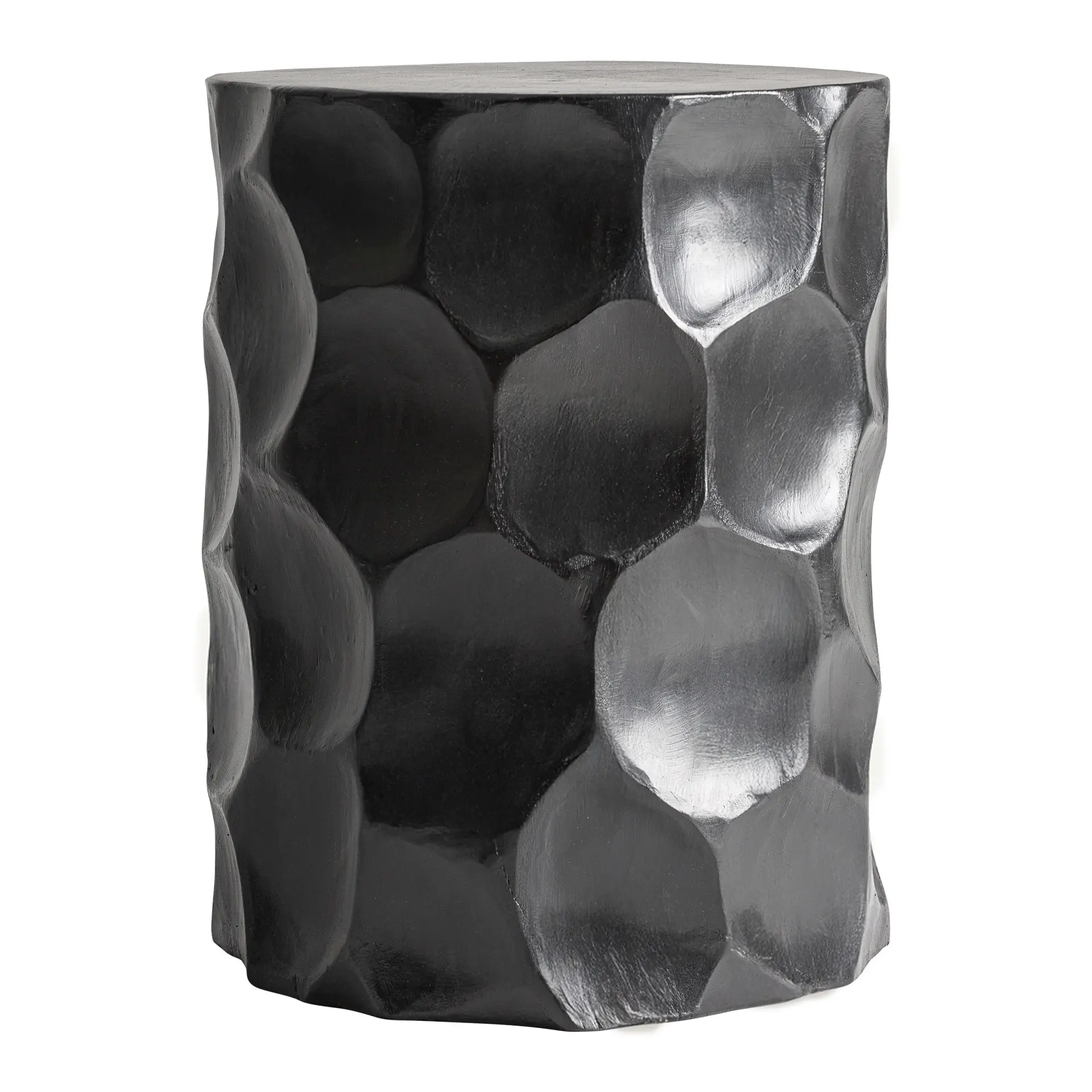 Living - Taburetul Kialeh din Lemn de Suar Negru, 35x35x45cm, VicalHome 38256 VicalHome 38256